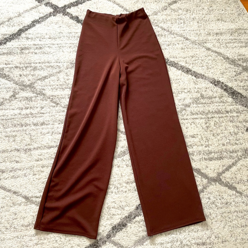 Size 8 Boohoo Chocolate Brown Flare Pants